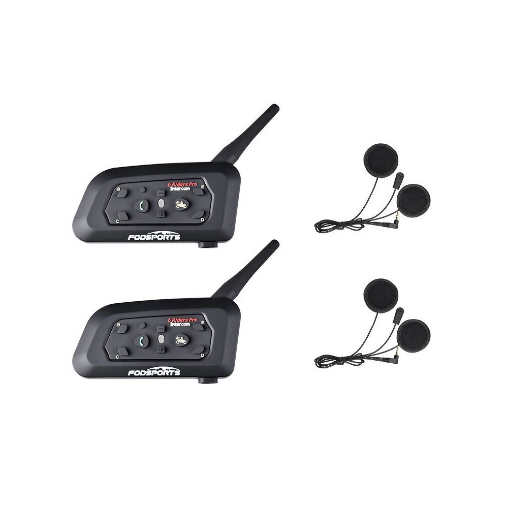 antenne wet Omgekeerde Fodsports V6 Pro Bluetooth Helmet Intercom - The Gear Store